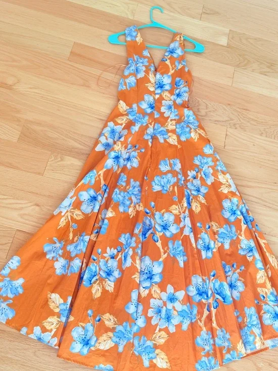 flying tomato RUSH WOVEN MIDI DRESS Small - Picture 9 of 9